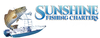 Sunshine Fishing Charters logo on black